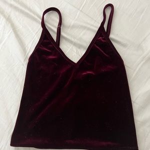 Brandy Melville red velvet top